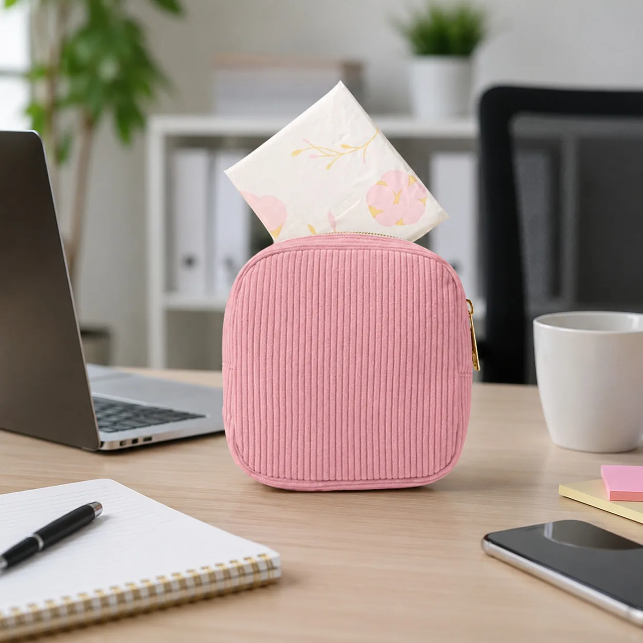 trousse menstruelle au bureau
